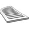 Ekena Millwork Quarter Round Top Left Surface Mount PVC Gable Vent w/ 2"W x 1-1/2"P Brickmould Frame, 16"W x 34"H GVPQL16X3402SF - alternate 3